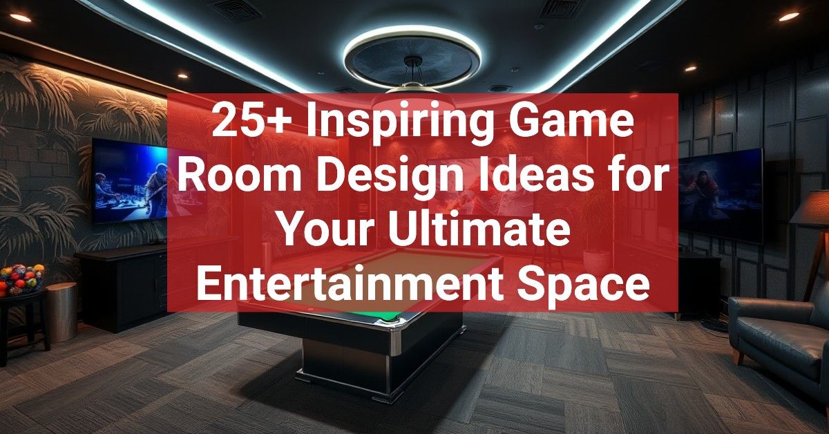 25+ Inspiring Game Room Design Ideas for Your Ultimate Entertainment Space