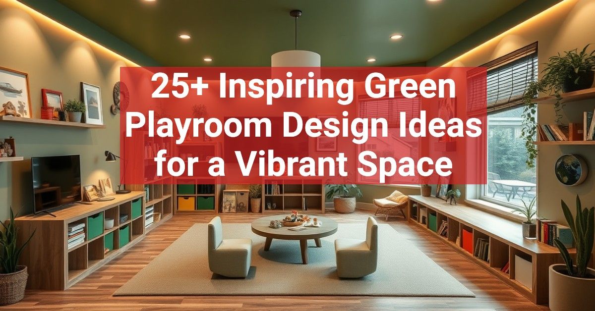 25+ Inspiring Green Playroom Design Ideas for a Vibrant Space