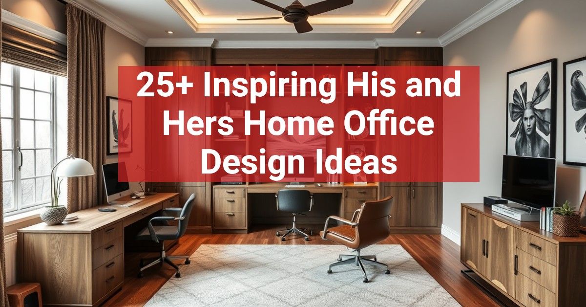 25+ Inspiring His and Hers Home Office Design Ideas