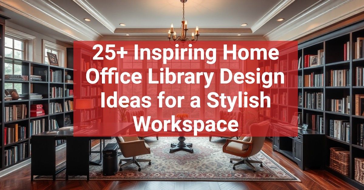 25+ Inspiring Home Office Library Design Ideas for a Stylish Workspace