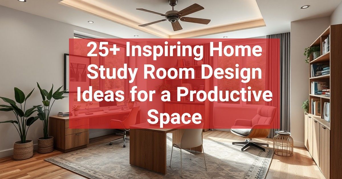 25+ Inspiring Home Study Room Design Ideas for a Productive Space