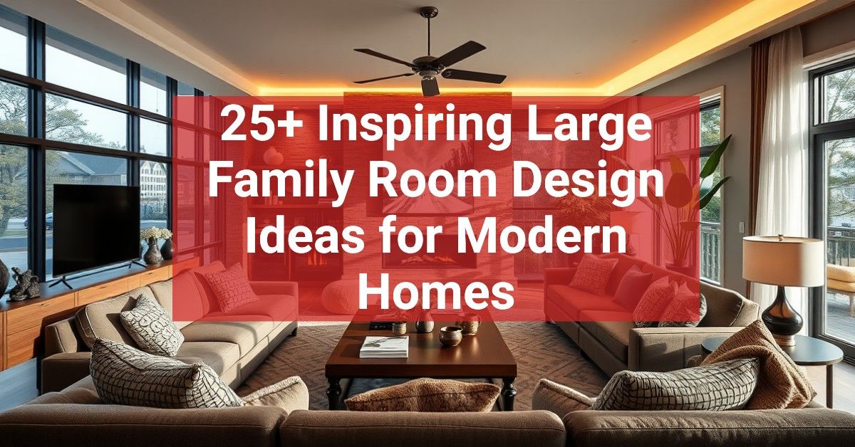 25+ Inspiring Large Family Room Design Ideas for Modern Homes