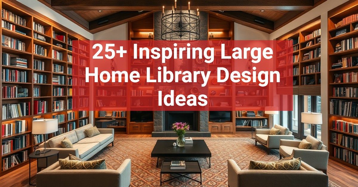 25+ Inspiring Large Home Library Design Ideas