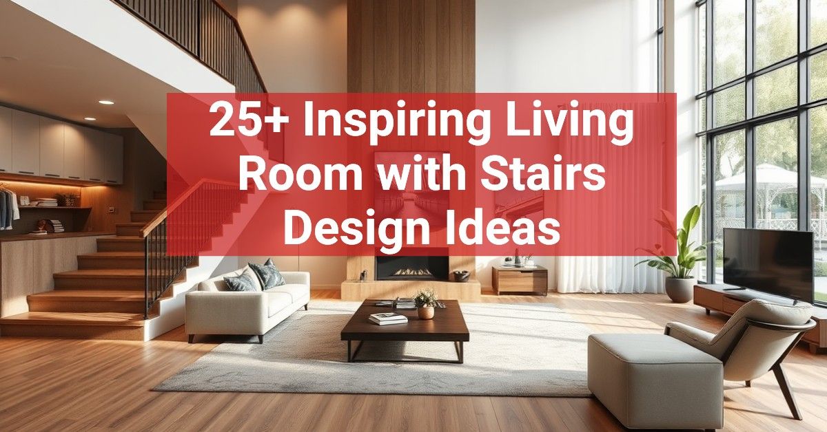 25+ Inspiring Living Room with Stairs Design Ideas