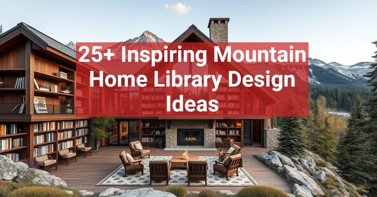 25+ Inspiring Mountain Home Library Design Ideas