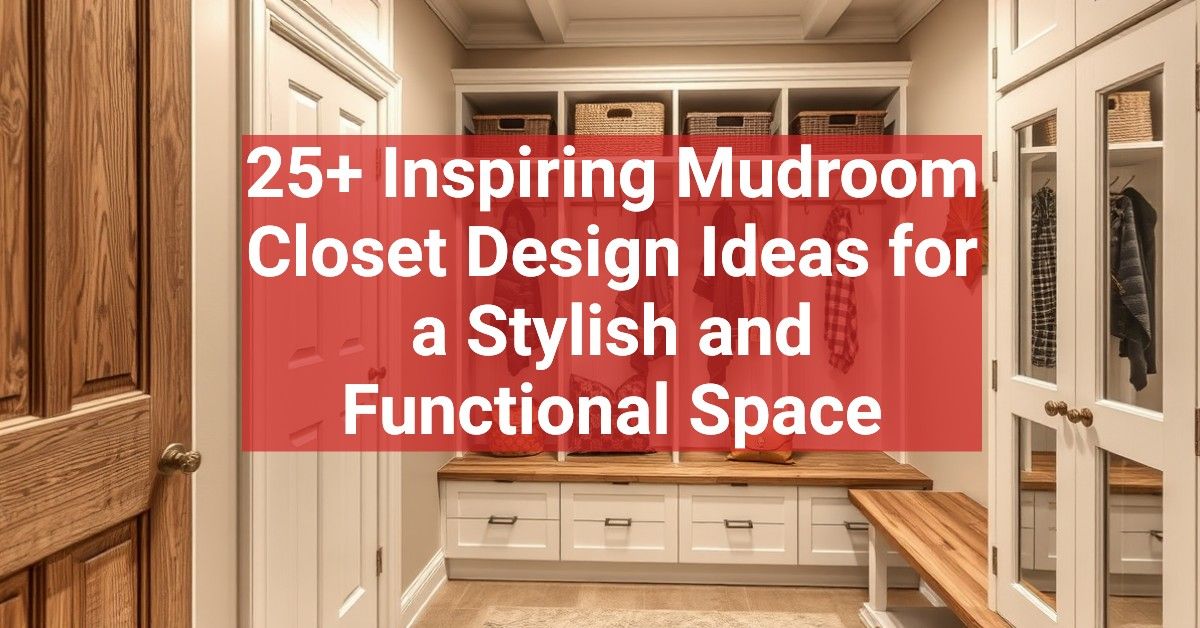 25+ Inspiring Mudroom Closet Design Ideas for a Stylish and Functional Space