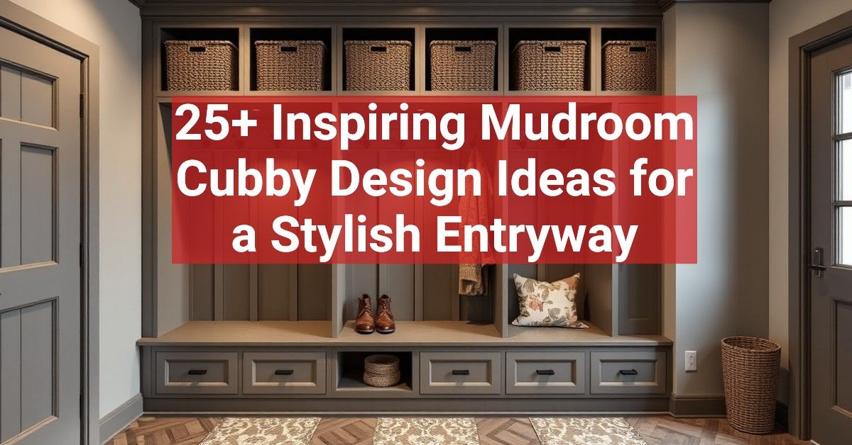 25+ Inspiring Mudroom Cubby Design Ideas for a Stylish Entryway