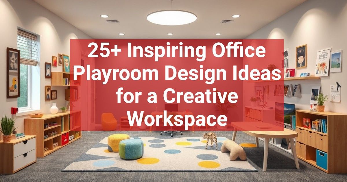 25+ Inspiring Office Playroom Design Ideas for a Creative Workspace