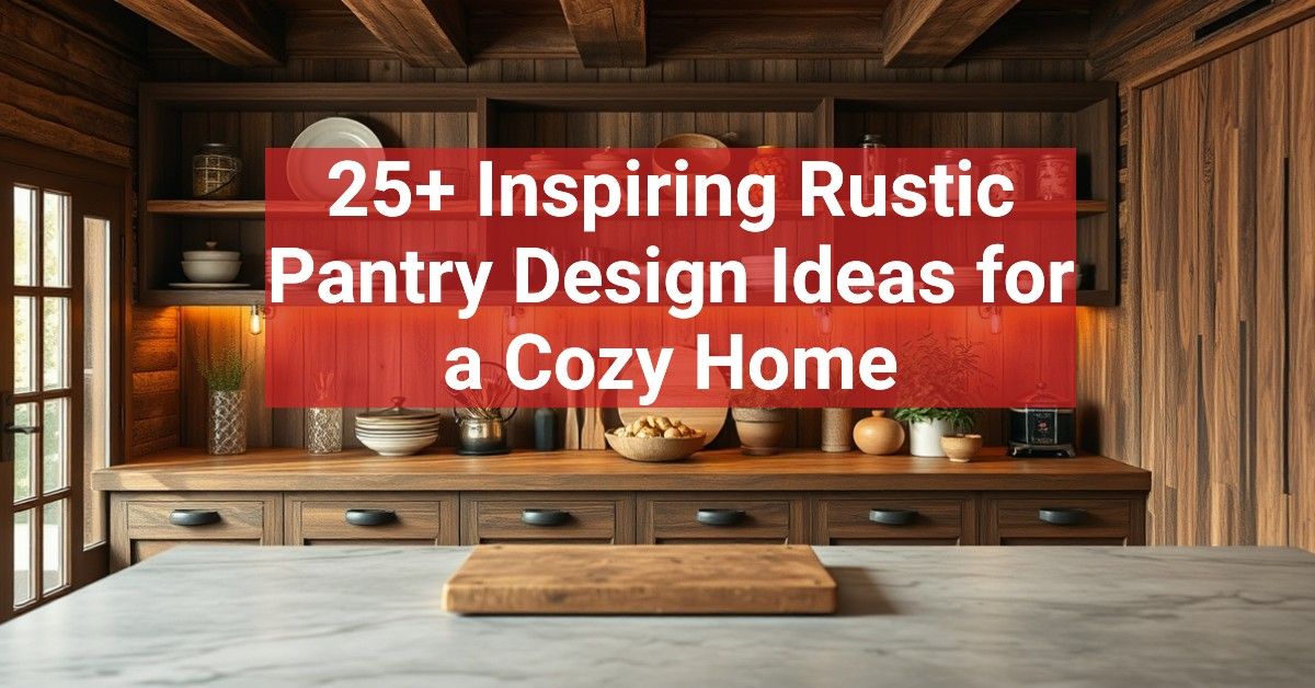 25+ Inspiring Rustic Pantry Design Ideas for a Cozy Home