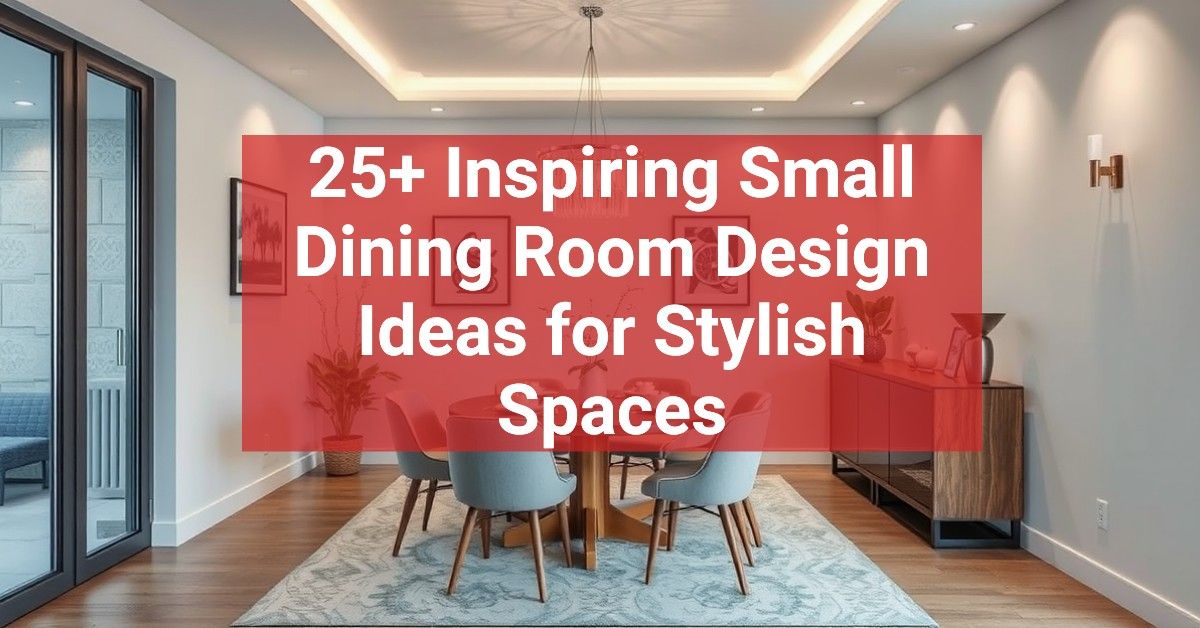 25+ Inspiring Small Dining Room Design Ideas for Stylish Spaces