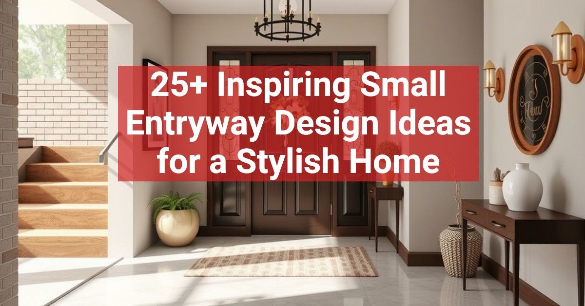 25+ Inspiring Small Entryway Design Ideas for a Stylish Home