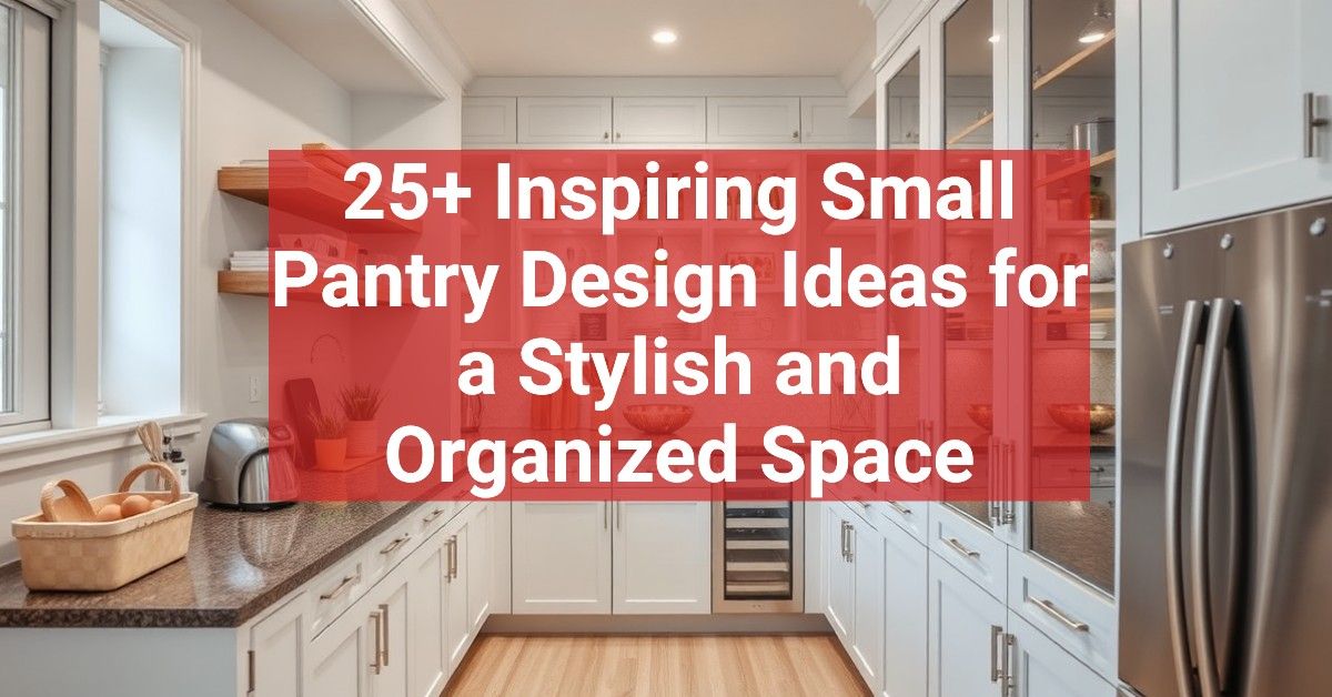 25+ Inspiring Small Pantry Design Ideas for a Stylish and Organized Space