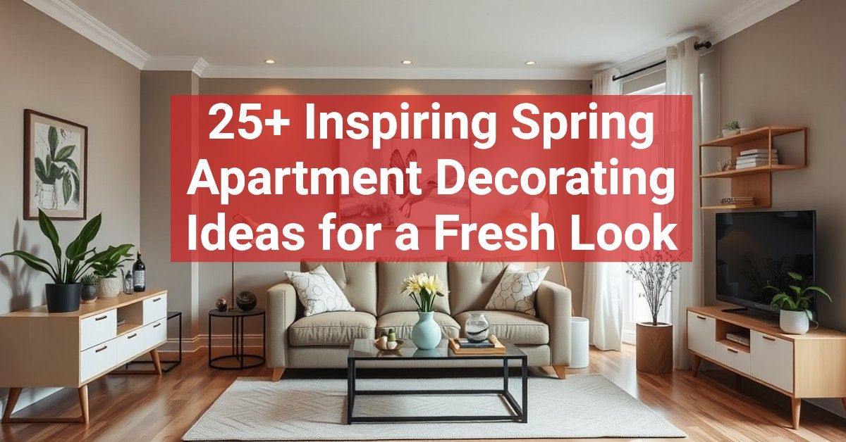 25+ Inspiring Spring Apartment Decorating Ideas for a Fresh Look