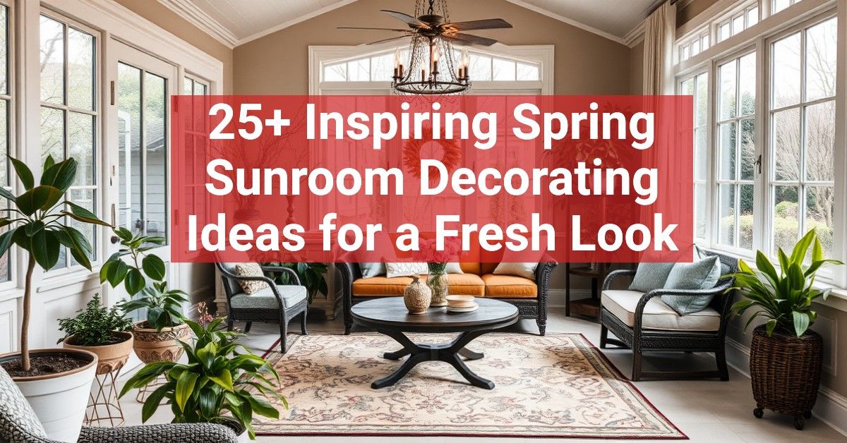 25+ Inspiring Spring Sunroom Decorating Ideas for a Fresh Look