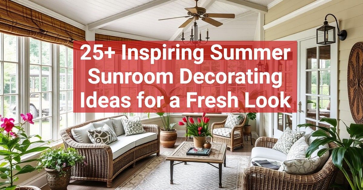 25+ Inspiring Summer Sunroom Decorating Ideas for a Fresh Look