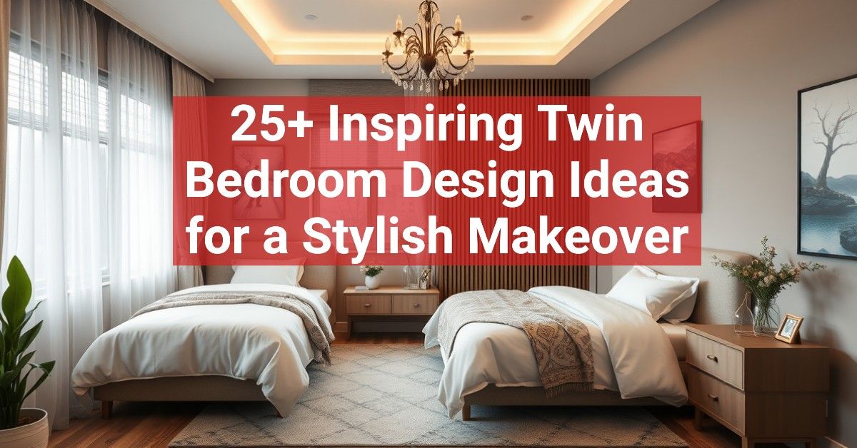 25+ Inspiring Twin Bedroom Design Ideas for a Stylish Makeover