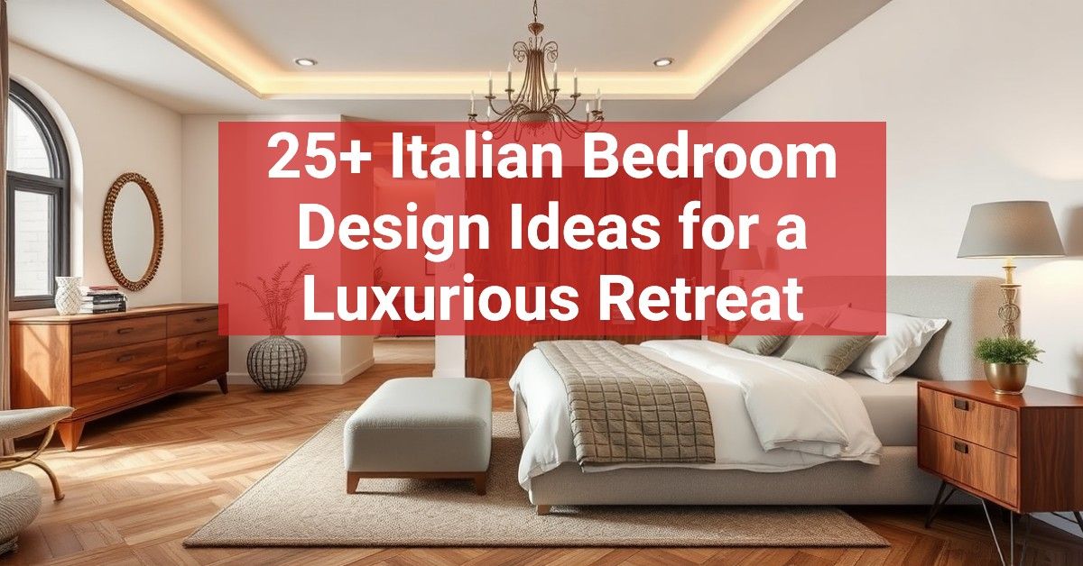 25+ Italian Bedroom Design Ideas for a Luxurious Retreat