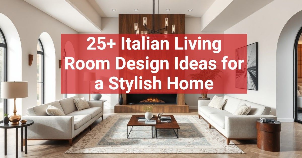 25+ Italian Living Room Design Ideas for a Stylish Home