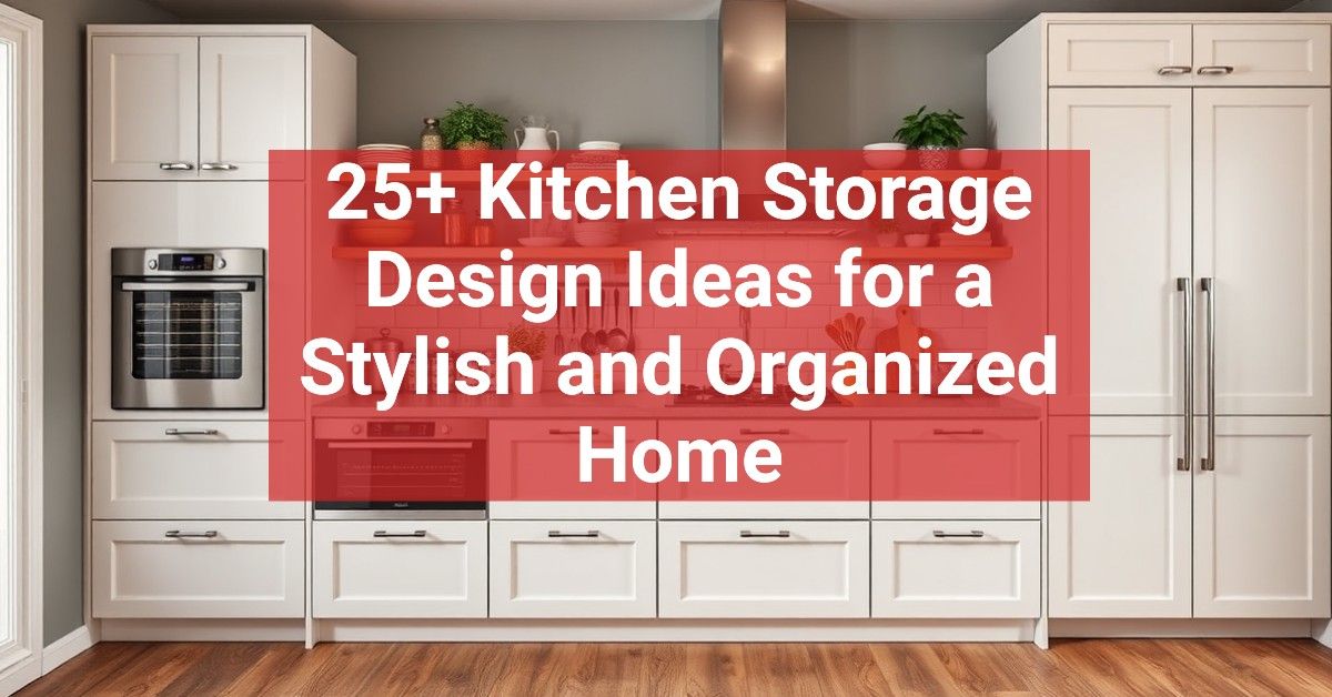 25+ Kitchen Storage Design Ideas for a Stylish and Organized Home