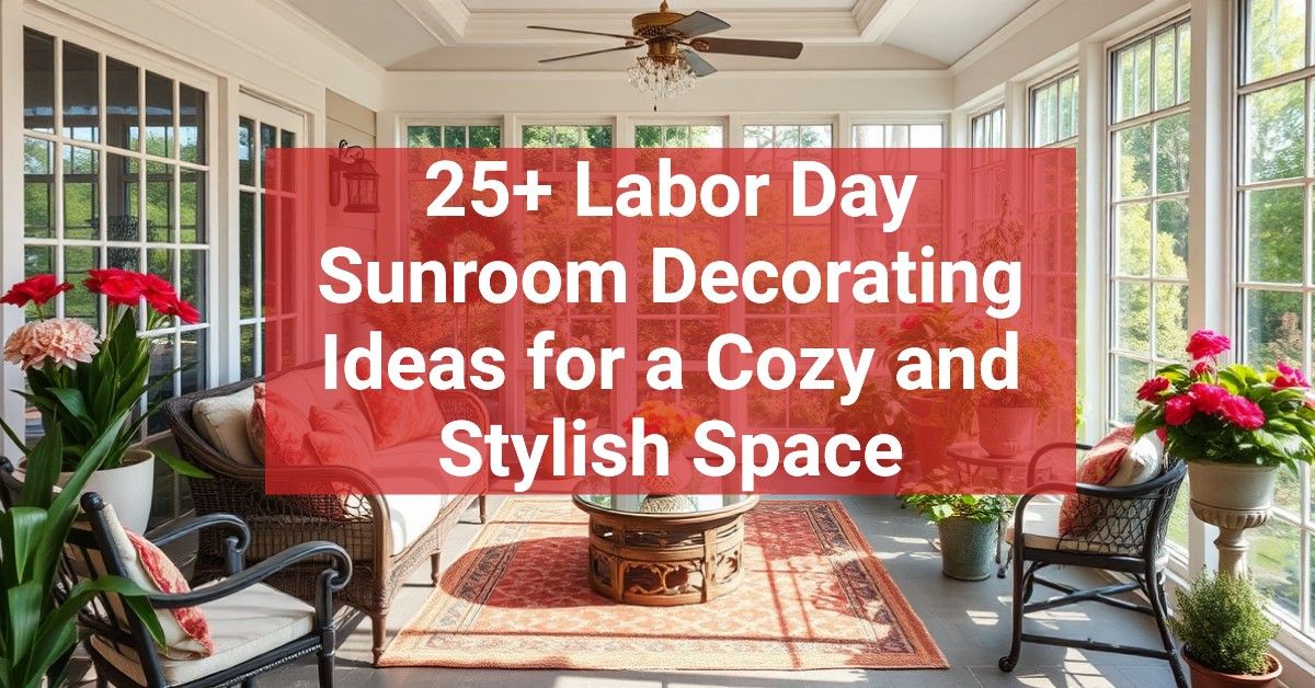 25+ Labor Day Sunroom Decorating Ideas for a Cozy and Stylish Space