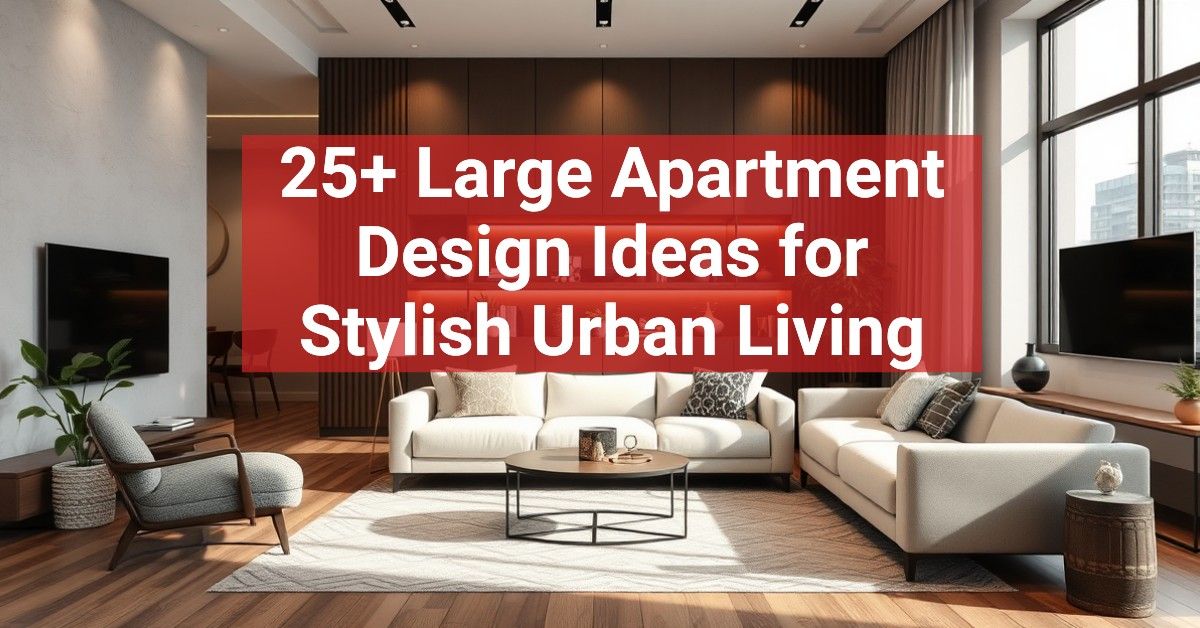 25+ Large Apartment Design Ideas for Stylish Urban Living