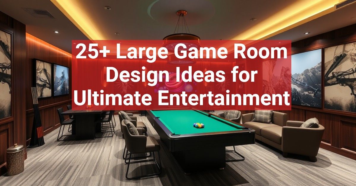 25+ Large Game Room Design Ideas for Ultimate Entertainment