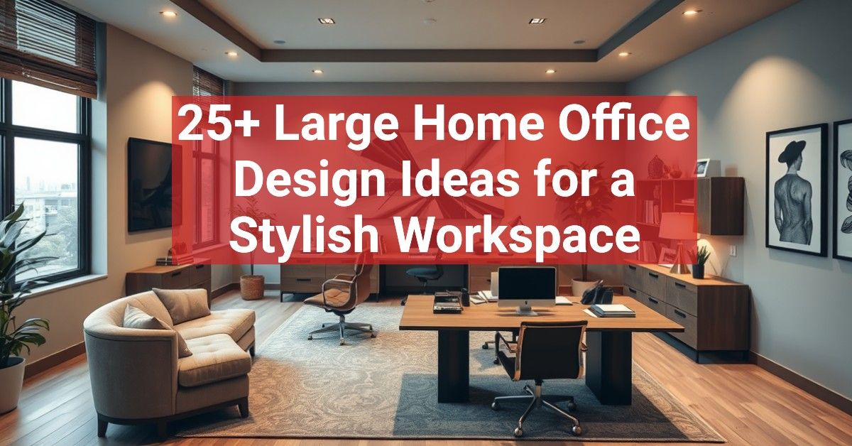 25+ Large Home Office Design Ideas for a Stylish Workspace