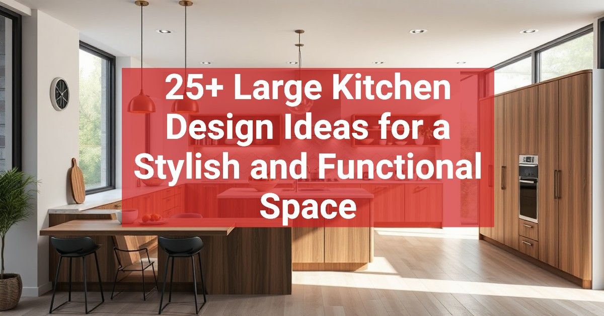 25+ Large Kitchen Design Ideas for a Stylish and Functional Space