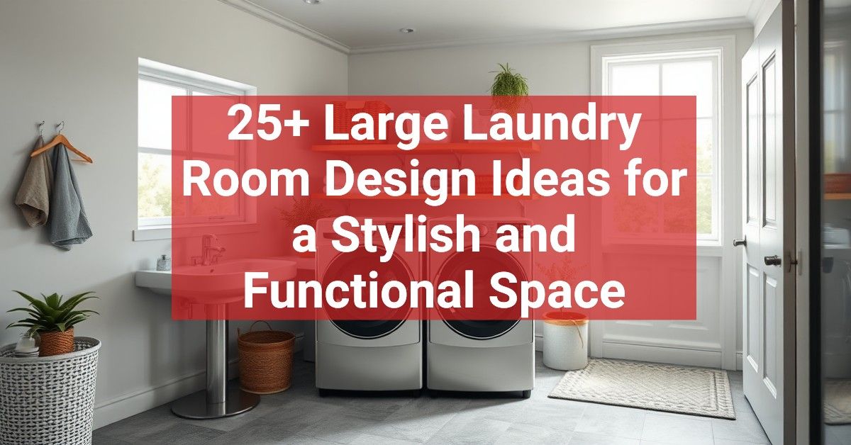 25+ Large Laundry Room Design Ideas for a Stylish and Functional Space