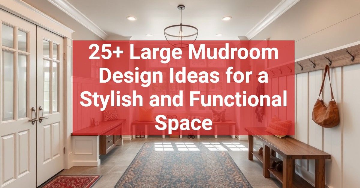 25+ Large Mudroom Design Ideas for a Stylish and Functional Space