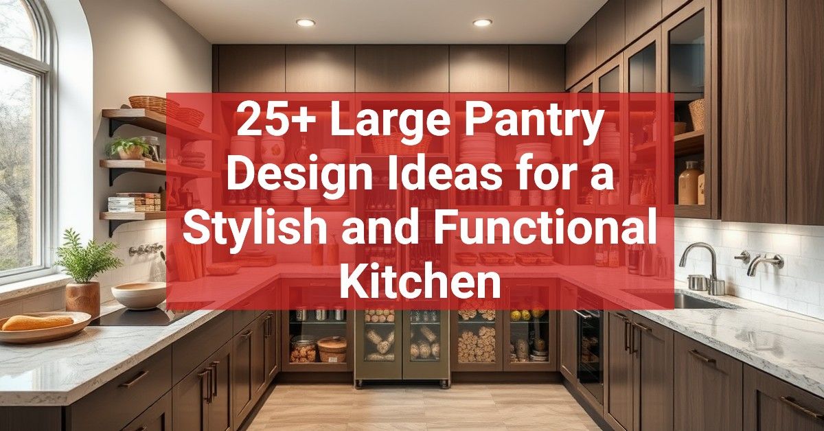 25+ Large Pantry Design Ideas for a Stylish and Functional Kitchen