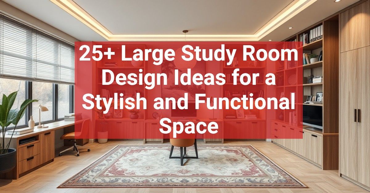 25+ Large Study Room Design Ideas for a Stylish and Functional Space