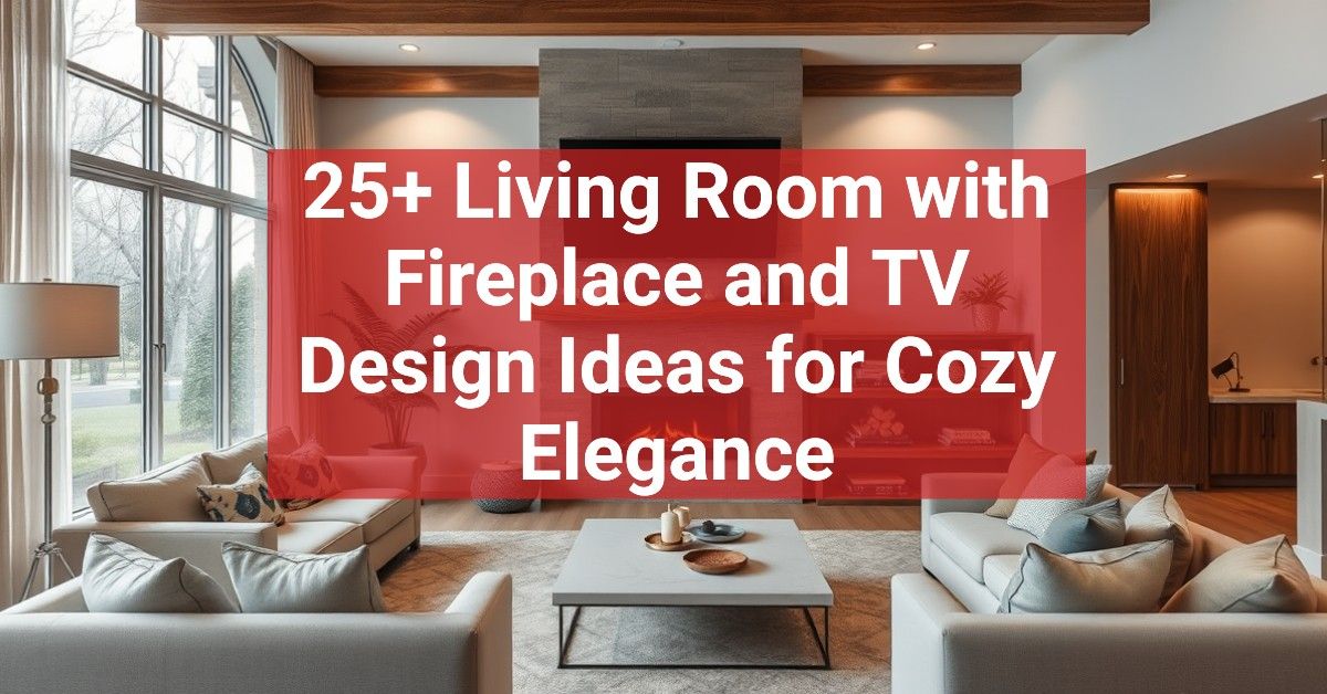 25+ Living Room with Fireplace and TV Design Ideas for Cozy Elegance