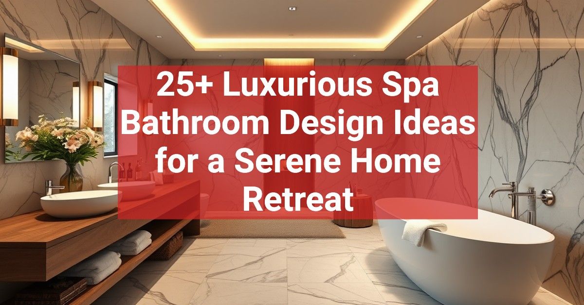 25+ Luxurious Spa Bathroom Design Ideas for a Serene Home Retreat