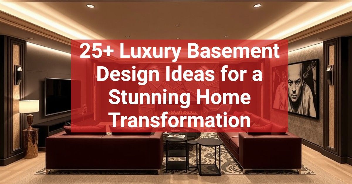 25+ Luxury Basement Design Ideas for a Stunning Home Transformation