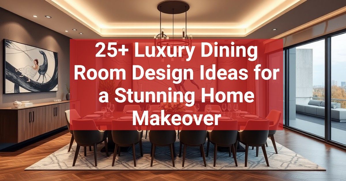 25+ Luxury Dining Room Design Ideas for a Stunning Home Makeover