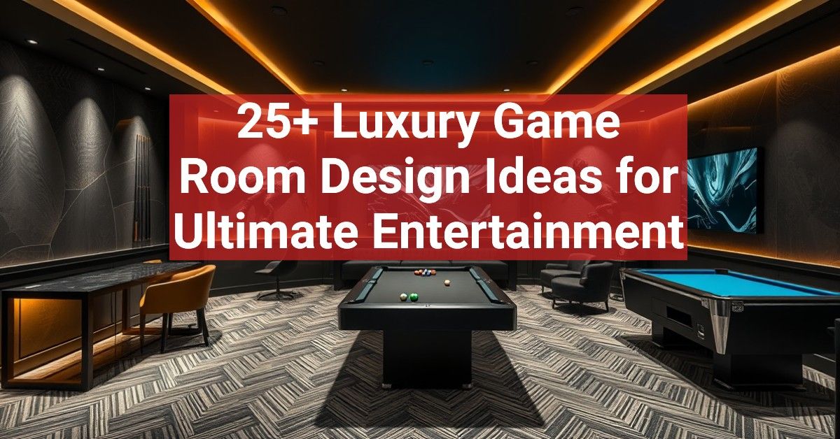 25+ Luxury Game Room Design Ideas for Ultimate Entertainment