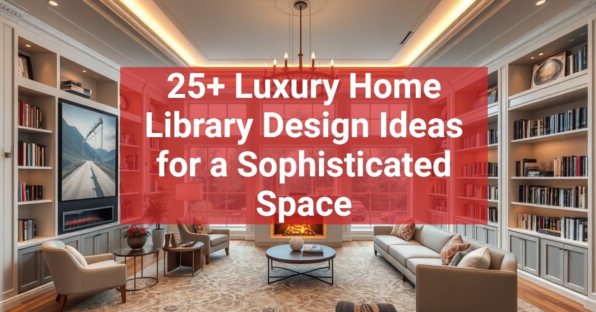 25+ Luxury Home Library Design Ideas for a Sophisticated Space