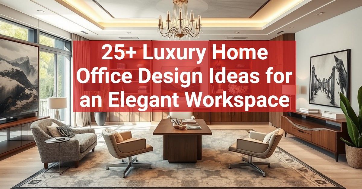 25+ Luxury Home Office Design Ideas for an Elegant Workspace