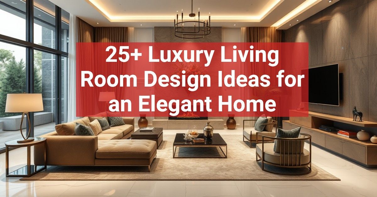 25+ Luxury Living Room Design Ideas for an Elegant Home