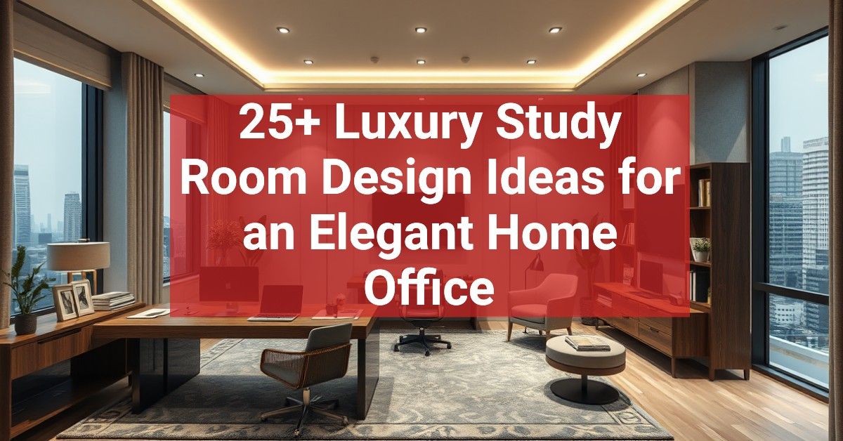 25+ Luxury Study Room Design Ideas for an Elegant Home Office