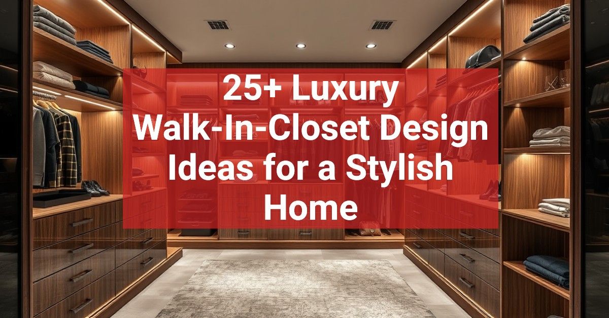 25+ Luxury Walk-In-Closet Design Ideas for a Stylish Home