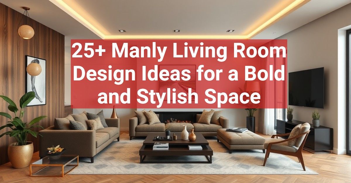 25+ Manly Living Room Design Ideas for a Bold and Stylish Space