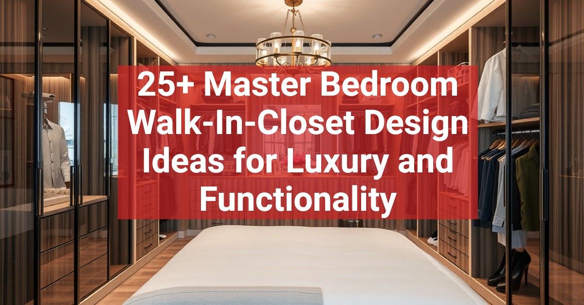 25+ Master Bedroom Walk-In-Closet Design Ideas for Luxury and Functionality