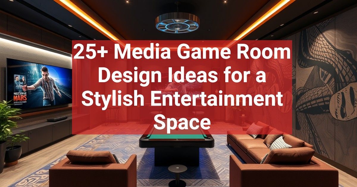 25+ Media Game Room Design Ideas for a Stylish Entertainment Space