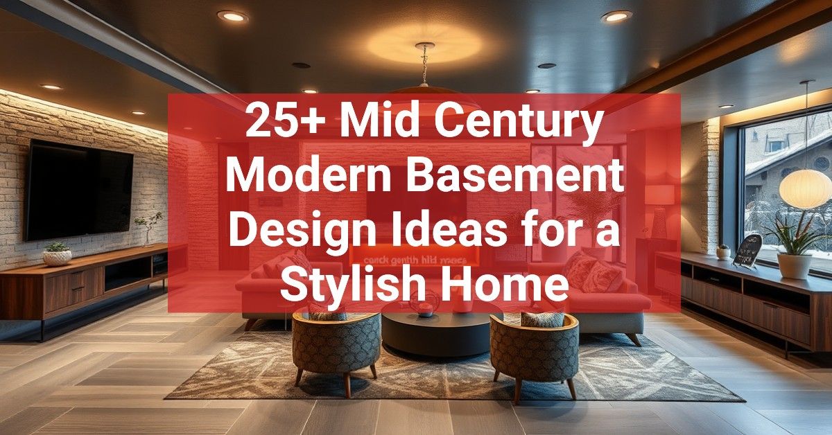 25+ Mid Century Modern Basement Design Ideas for a Stylish Home