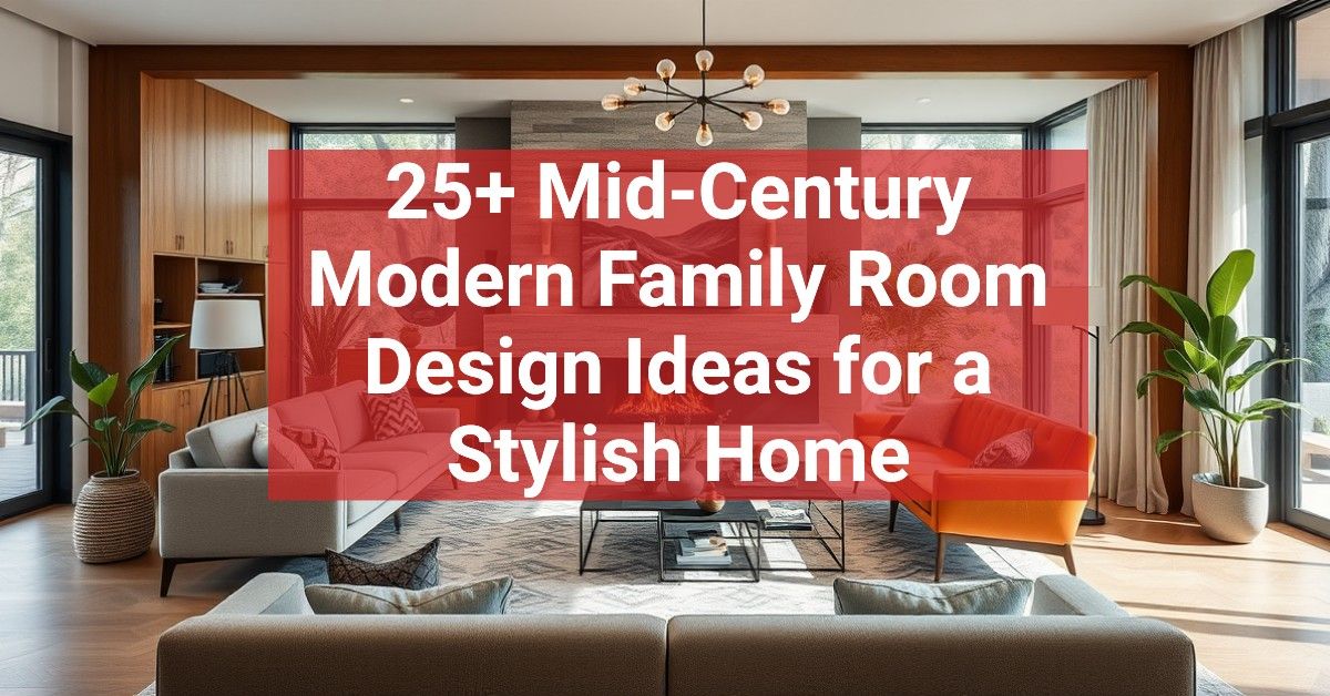 25+ Mid-Century Modern Family Room Design Ideas for a Stylish Home