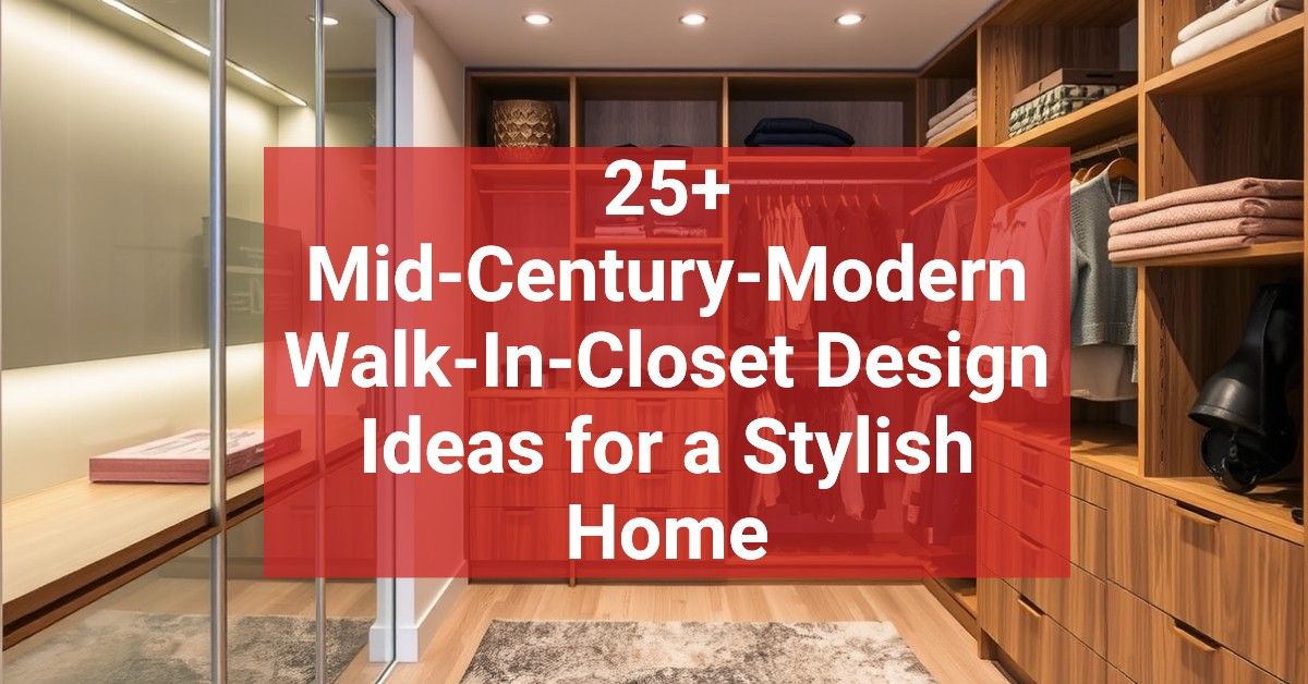 25+ Mid-Century-Modern Walk-In-Closet Design Ideas for a Stylish Home