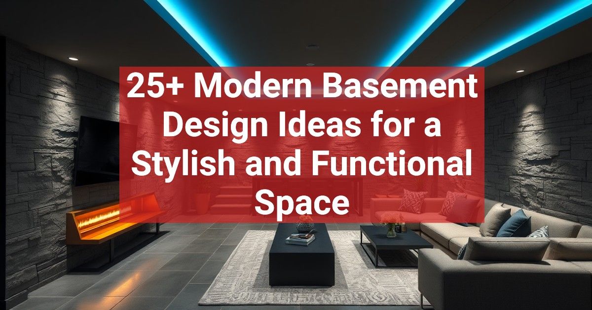 25+ Modern Basement Design Ideas for a Stylish and Functional Space