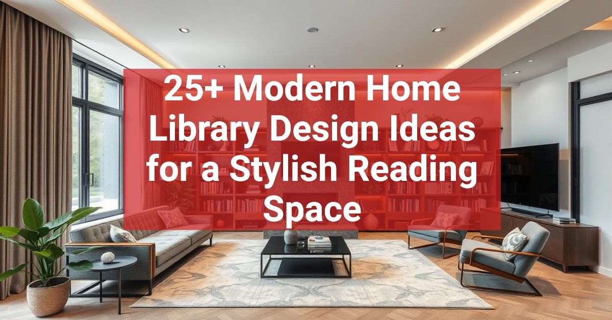 25+ Modern Home Library Design Ideas for a Stylish Reading Space